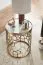 Ronde marmeren woonkamertafel, kleur: marmerlook - Afmetingen: 46 x 46 x 55 cm (B x D x H)