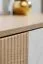 TV-meubel inclusief wandpaneel | kleur: eiken grafiet / wit marmer | geribbeld front | push-to-open functie | 240 x 40 x 160 cm | voor de woonkamer
