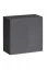 Bovenkast met elegant Balestrand 121 design, kleur: grijs / zwart - Afmetingen: 180 x 280 x 40 cm (H x B x D), met push-to-open functie