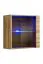 Hangelement met LED-verlichting Balestrand 317, kleur: Wotan eik / zwart - Afmetingen: 150 x 330 x 40 cm (H x B x D), met acht vakken