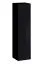 Woonkamermuur in modern Valand 30 design, kleur: zwart - Afmetingen: 150 x 240 x 40 cm (H x B x D), met blauwe LED-verlichting