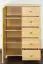 dressoir / ladekast massief grenen, natuur Junco 159 - Afmetingen: 123 x 82 x 42 cm (H x B x D)