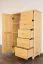 dressoir / ladekast massief grenen, natuur Junco 159 - Afmetingen: 123 x 82 x 42 cm (H x B x D)