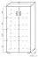 open kast / highboard Garut 26, kleur: Sonoma eiken - afmetingen: 156 x 80 x 40 cm (H x B x D)