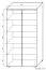 Schuifdeurkast Garut 35, kleur: Sonoma eiken - afmetingen: 194 x 100 x 40 cm (H x B x D)