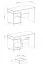 Tienerkamer / jongerenkamer - Bureau Burdinne 09, Kleur: Wit / eiken / Grijs - Afmetingen: 76 x 125 x 55 cm (H x B x D)