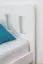 Einzelbett / Gästebett Kiefer Vollholz massiv weiß lackiert A22, inkl. Lattenrost - Abmessung 90 x 200 cm 