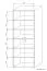 Kast Cianjur 12, kleur: Eik / Wit - Afmetingen: 209 x 80 x 40 cm (H x B x D)