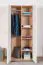 Draaideurkast / kledingkast 12, kleur: beuk / wit - 198 x 84 x 56 cm (H x B x D)