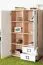 Kinderkamer - dressoir / ladekast Benjamin 27, kleur: beuken / wit - 134 x 86 x 37 cm (h x b x d)