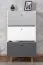 Jugendzimmer - Kommode Syrina 17, Farbe: Weiß / Grau - Abmessungen: 96 x 54 x 45 cm (H x B x T)