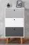 Jugendzimmer - Kommode Syrina 17, Farbe: Weiß / Grau - Abmessungen: 96 x 54 x 45 cm (H x B x T)