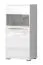 Vitrine Garim 13, kleur: wit hoogglans - 123 x 60 x 40 cm (h x b x d)