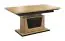 In hoogte verstelbare en verlengbare salontafel "Topusko" 25, kleur: eiken / zwart, deels massief - Afmetingen: 59 - 77 x 130 - 220 x 80 cm (H x L x D)