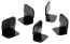 Handgrepen L-vormig voor meubels uit de serie Marincho, 5 delig, kleur: zwart