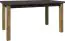 Uitschuifbare eettafel Selun 14, kleur: eiken donkerbruin / grijs - 160 - 203 x 90 cm (B x D)