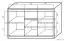 Popondetta 16 ladekast, kleur: Sonoma eiken - afmetingen: 88 x 140 x 38 cm (H x B x D)