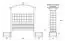 Pergola Dahlia met bank en bloembakken - Afmeting: 284 x 90 x 220 cm (B x D x H)