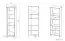 Vitrine kast Orivesi 06, kleur: wit - afmetingen: 201 x 65 x 42 cm (H x B x D), met 2 deuren en 5 vakken