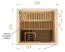 prefab elementen sauna Kawir 68 mm met dakrand - buitenmaten (B x D x H): 194 x 175 x 199 cm