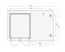 Berging / tuinhuis SET met lessenaarsdak incl. aanbouw dak & achterwand, kleur: onbehandeld, grondoppervlakte: 6,16 m²