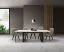 Uitschuifbare eettafel Ourense 05, kleur: wit marmer / zwart - Afmetingen: 160-240 x 90 cm (B x D)