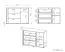 Sideboard kast /dressoir Vacaville 24, kleur: licht Sonoma eiken - afmetingen: 85 x 120 x 40 cm (H x B x D), met 1 deur, 3 laden en 2 vakken.