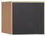 opzetkast voor eendeurskast Leoncho 12, kleur: eiken / zwart - Afmetingen: 45 x 47 x 57 cm (H x B x D)