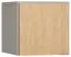Aufsatz für eintürigen Kleiderschrank Nanez 34, Farbe: Grau / Eiche - Abmessungen: 45 x 47 x 57 cm (H x B x T)