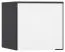 opzetkast voor eendeurskast Vacas 38, kleur: zwart / wit - Afmetingen: 45 x 47 x 57 cm (H x B x D)