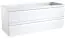 wastafelmeubel Bikaner 09 met sifonuitsparingen voor dubbele wastafel, kleur: glanzend wit - 50 x 119 x 45 cm (H x B x D)