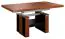 In hoogte verstelbare en verlengbare salontafel "Lopar" 26, kleur: walnoten / zwart, deels massief - Afmetingen: 61 - 79 x 130 - 170 x 80 cm (H x L x D)