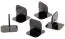 Handgrepen T-vormig voor meubels van serie Marincho, 5 delig, kleur: zwart