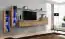 moderne woonwand Kongsvinger 76, kleur: Wotan eik - afmetingen: 160 x 330 x 40 cm (H x B x D), met LED-verlichting