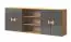 Jeugdkamer / tienerkamer - Kast (bed) uitbreiding Garian 21, kleur: eiken / grijs - afmetingen: 79 x 213 x 40 cm (H x B x D)