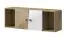 hangkast / hangelement Sirte 13, kleur: eiken / wit / grijs hoogglans - Afmetingen: 41 x 120 x 32 cm (H x B x D)