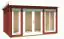 Chalet / tuinhuis G209 Zweeds rood incl. vloer - 34 mm blokhut profielplanken, grondoppervlakte: 13,80 m², eenzijdig opgelicht dak