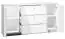 Dressoir / ladekast Sydfalster 02, kleur: wit / wit hoogglans - afmetingen: 85 x 160 x 41 cm (H x B x D), met 2 deuren, 3 laden en 4 vakken
