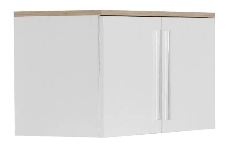 Opzetkast voor draaideurkast/klerenkast Burgos 01, kleur: eiken / wit - 45 x 80 x 38 cm (H x B x D)