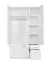 opzetkast voor draaideurkast / kledingkast Messini 04, kleur: wit / wit hoogglans - Afmetingen: 40 x 136 x 54 cm (H x B x D)