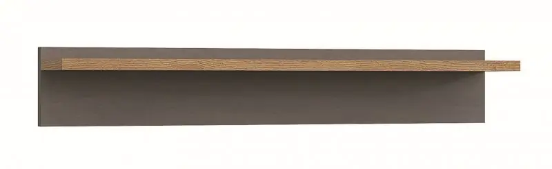hangplank / hangrek Montalin 03, kleur: eiken / grijs - 16 x 100 x 18 cm (h x b x d)