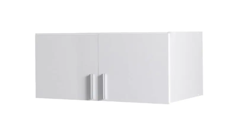 opzetkast voor draaideurkast / kledingkast Messini 02 / 03, kleur: wit / wit hoogglans - Afmetingen: 40 x 92 x 54 cm (H x B x D)