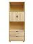 Half open boekenkast massief grenen blank gelakt Junco 47B - 158 x 80 x 42 cm (H x B x D)