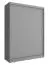 elegante Bickleigh 06 schuifdeurkast met vijf vakken, kleur: grijs - afmetingen: 200 x 150 x 62 cm (H x B x D)