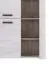 Ladekast twee deuren Zemun 04, acht vakken, 1 meter breed, kleur: eiken grijs / wit, ABS, afmetingen: 146,5 x 100 x 36,5 cm, eenvoudig en modern ontwerp