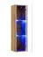 Bovenkast in elegant Valand 32 design, kleur: Wotan eik - Afmetingen: 150 x 240 x 40 cm (H x B x D), met blauwe LED-verlichting