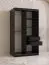 smalle  kledingkast met voldoende opbergruimte Finsteraarhorn 07, kleur: mat zwart - afmetingen: 200 x 100 x 62 cm (H x B x D)