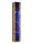 Wandhangend wandmeubel Valand 28, kleur: eiken Wotan - Afmetingen: 180 x 240 x 40 cm (H x B x D), met blauwe LED-verlichting