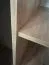 Kleiderschrank Mina mit Schiebesystem in Schwarz/Eiche gehalten, moderne Optik, viel Stauraum, Lamellen in Schwarz, Anti Staubbürsten, 235,2 x 130 x 60 cm