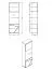 Lichte woonkamer complete set B Idos, 6-delig, kleur: wit / hoogglans wit / zwart, met Parsol-glas, twee vitrine kasten, een ladekast / commode, een tv-kast, een salontafel en een wandplank / wandrek